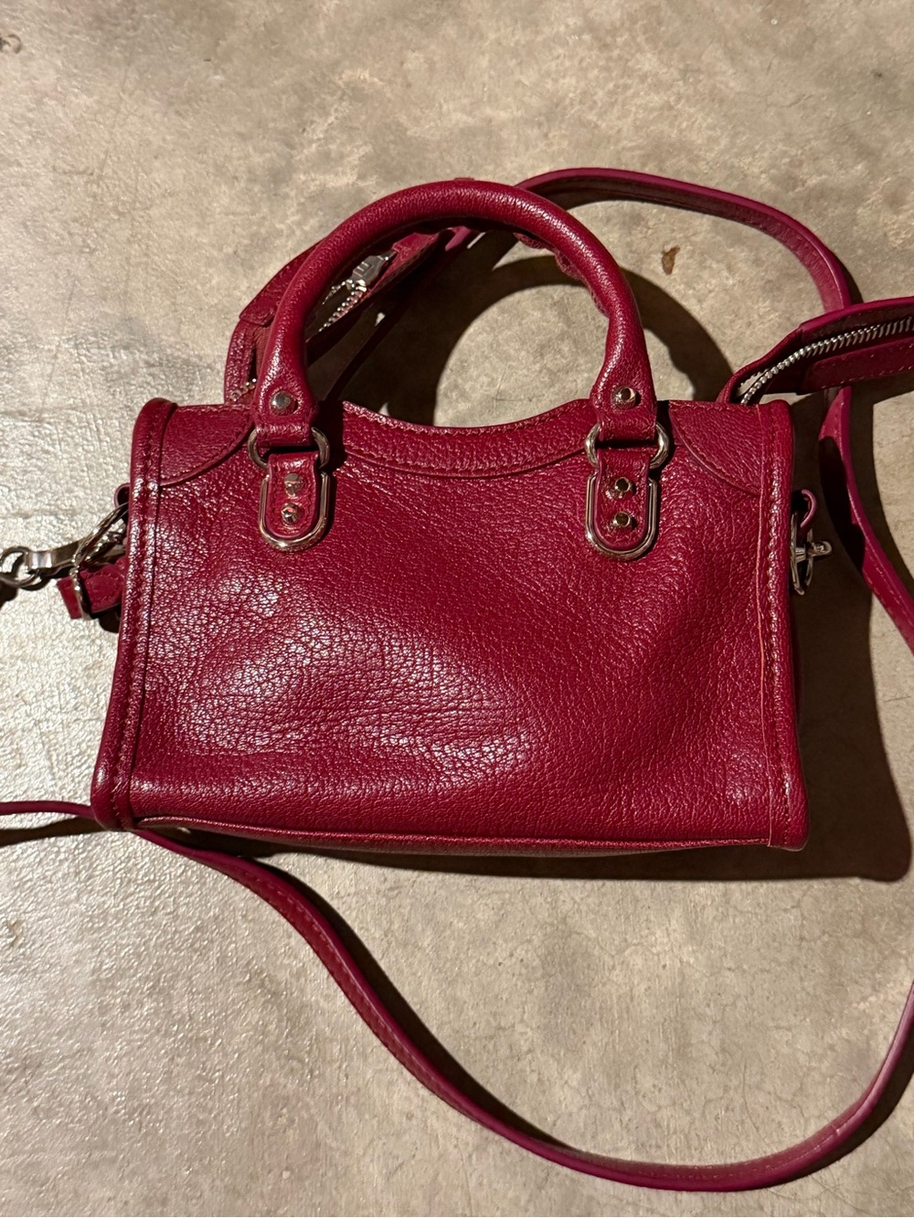 Balenciaga Le City Bag Nano in Deep Burgundy - Picture 2 of 11